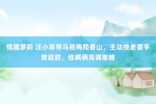 情趣萝莉 汪小菲带马筱梅爬香山，主动挽老婆手臂超甜，佳耦俩高调撒糖
