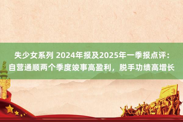 失少女系列 2024年报及2025年一季报点评:自营通顺两个季度竣事高盈利,脱手功绩高增长